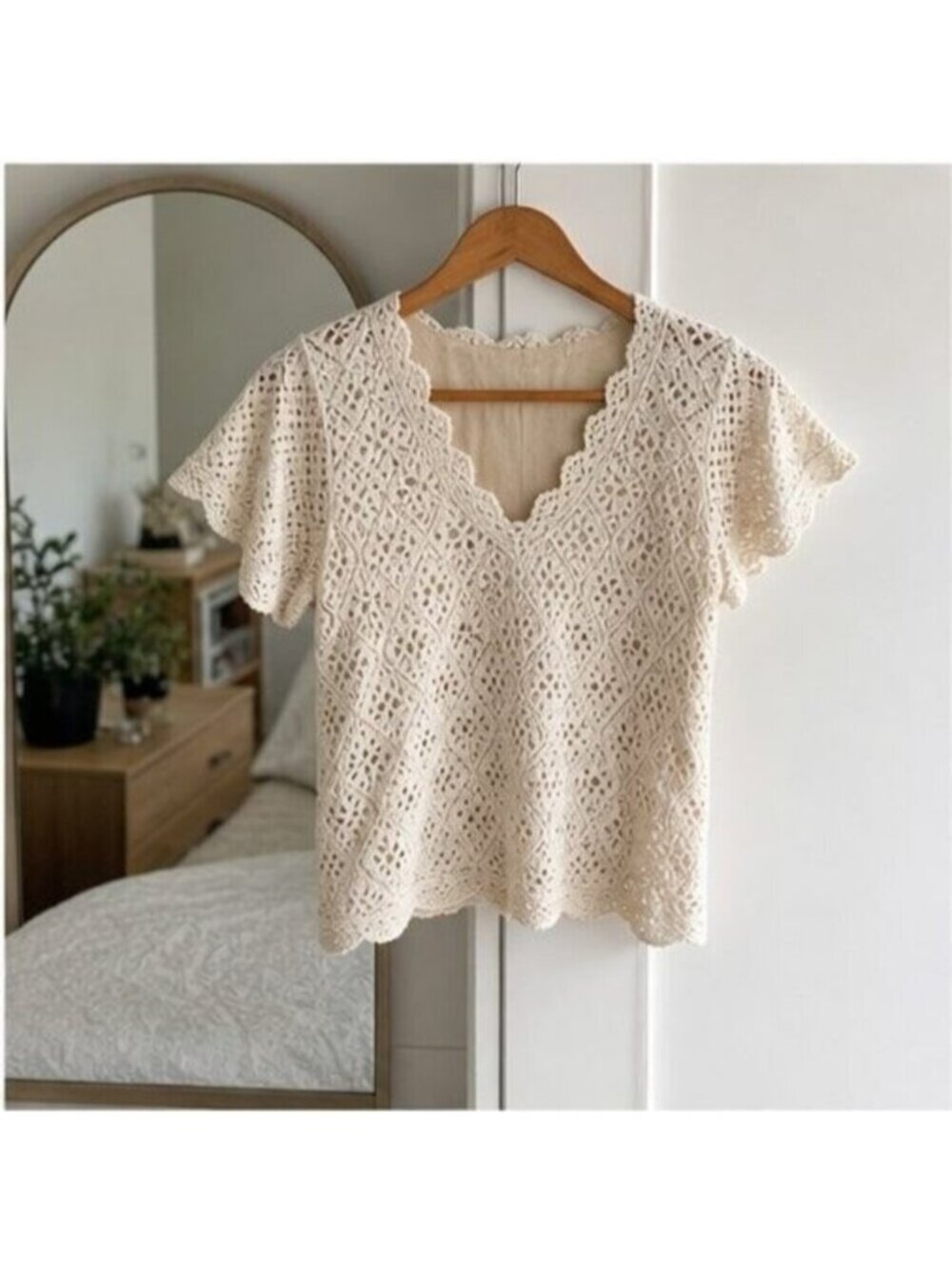 Sage Smocked Top